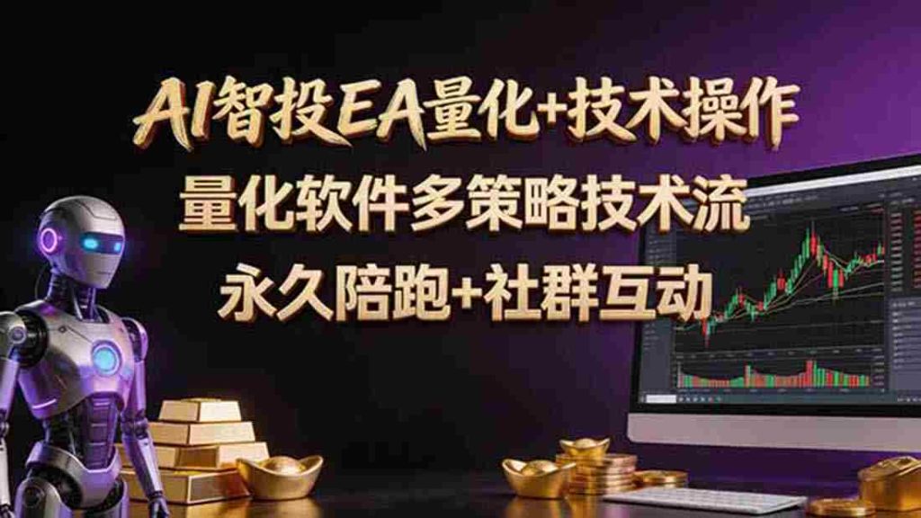 （18426期）AI智投EA量化操作技术训练营，软件自动操作，简单学习轻松上入手-团络网