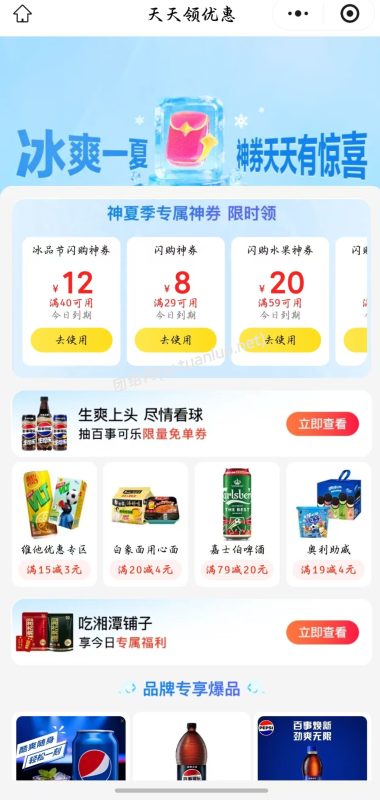 美团闪购夏日神券限时开抢-团络网